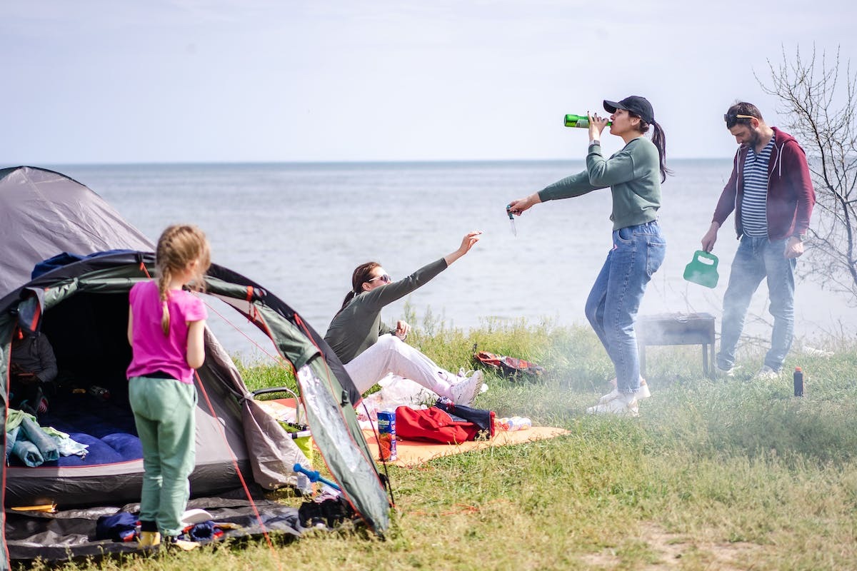 famille camping