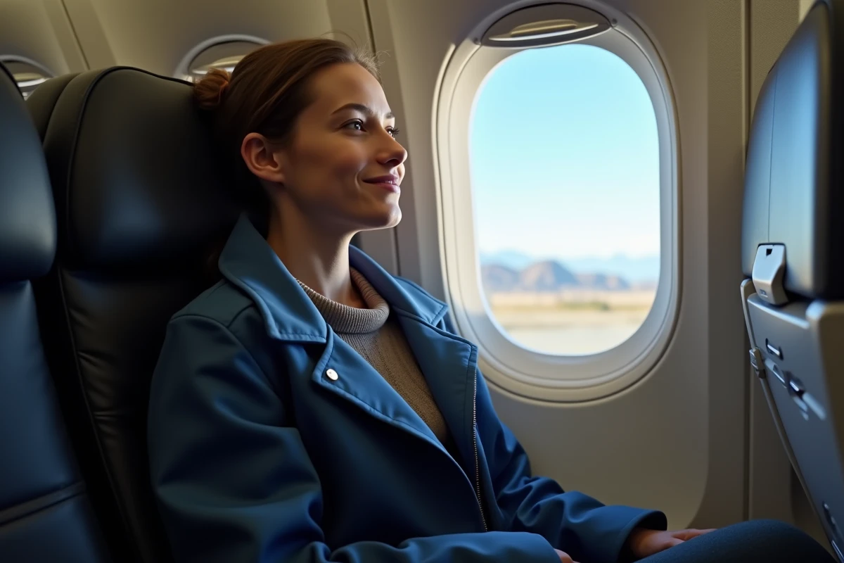 Jeune femme regardant par la fenêtre d