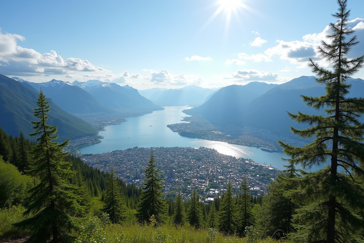 montagnes fjord