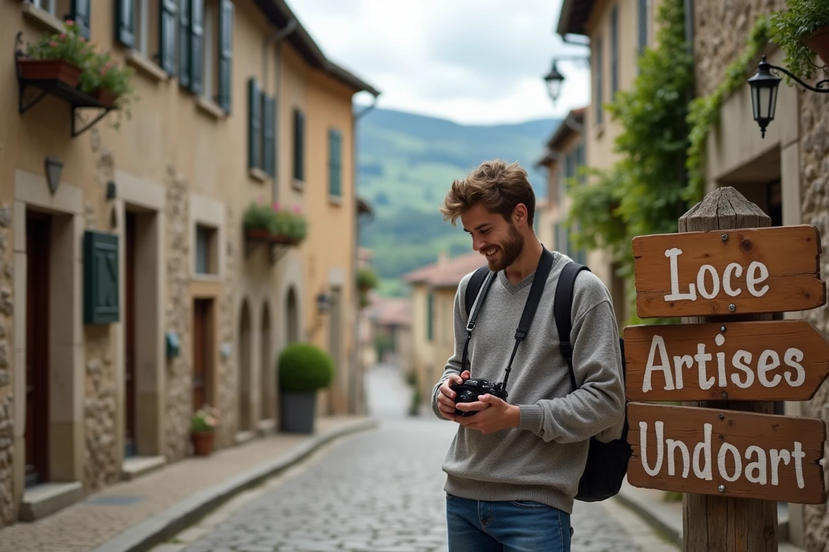 Jeune homme dans une rue d