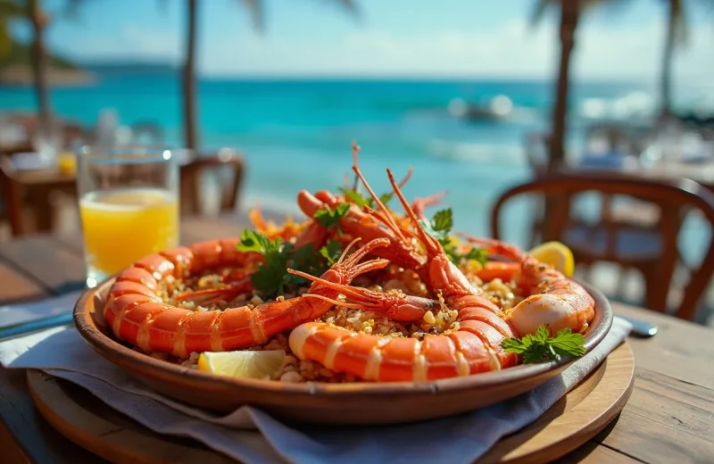 Délices culinaires près de la plage publique de Carras